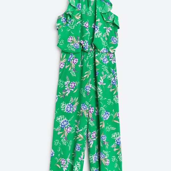 Wisp Pants - WISP - Green Flowy Wide Legged Pantsuit